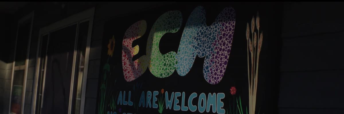 ECM welcome sign outside the building