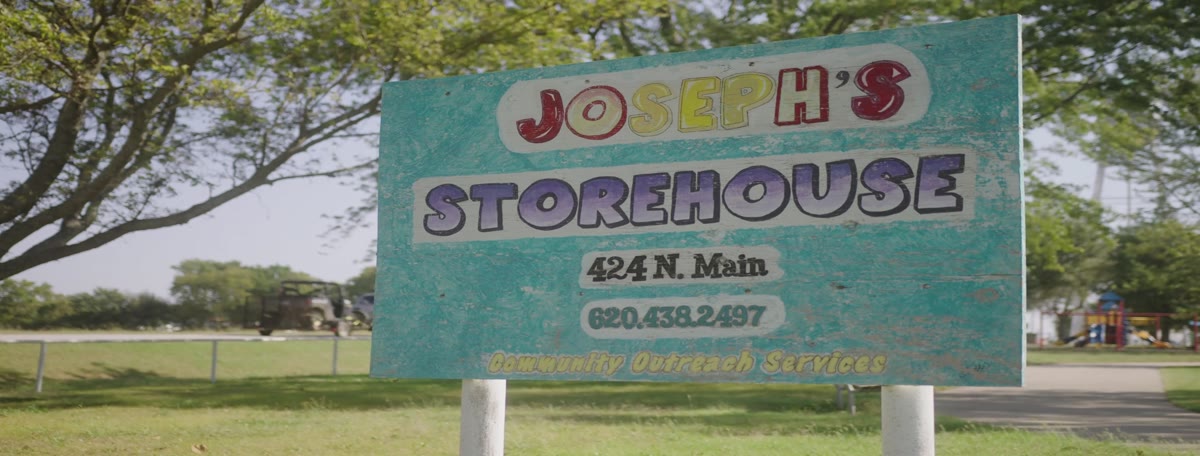 The Joseph's Storehouse sign on North Main