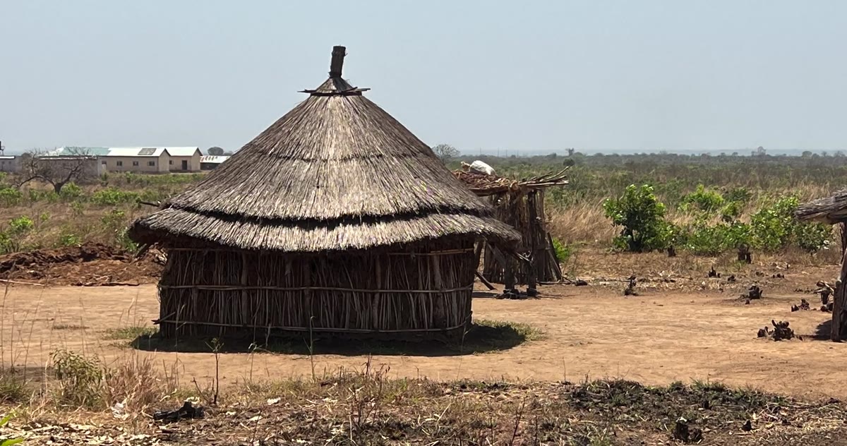 A thatched hut in South Sudan